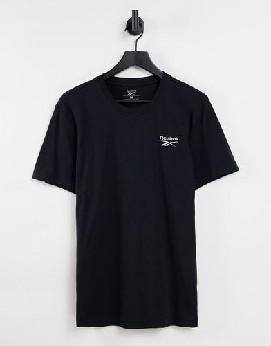 Reebok - T-shirt nera con logo-Nero - Reebok - Modalova
