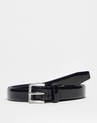 Cintura nera con fibbia argento-Nero - River Island - Modalova