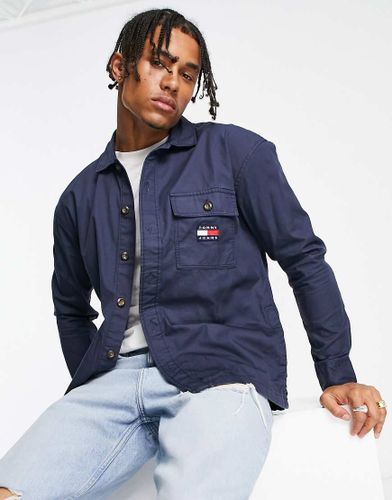 Giacca blu navy classica con logo - Tommy Jeans - Modalova
