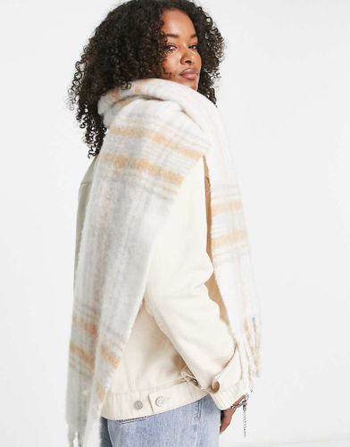 Sciarpa a quadri colore neutro - Topshop - Modalova