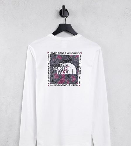 T-shirt a maniche lunghe con stampa topografica, colore bianco - In esclusiva per ASOS - The North Face - Modalova