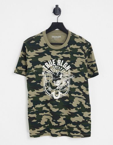 T-shirt stampata verde - True Religion - Modalova