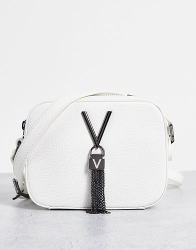 Divina - Camera bag a tracolla bianca con nappa-Bianco - Valentino Bags - Modalova