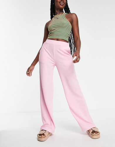 Pantaloni rosa a vita alta - Vero Moda - Modalova