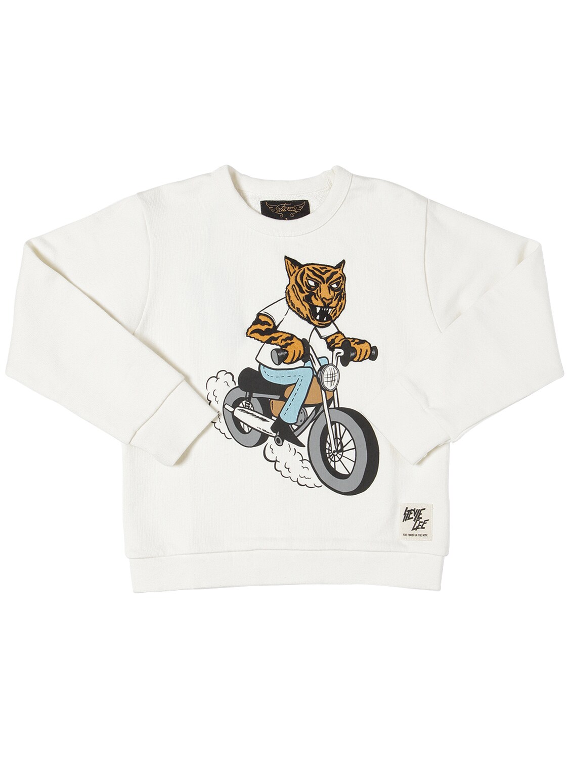Tiger Print Cotton Sweatshirt - FINGER IN THE NOSE - Modalova