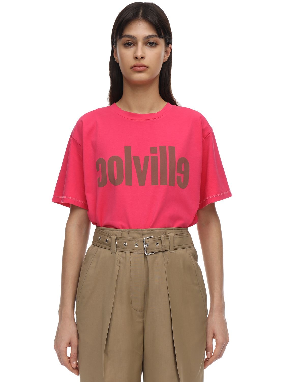 T-shirt In Jersey Di Cotone Con Logo - COLVILLE - Modalova