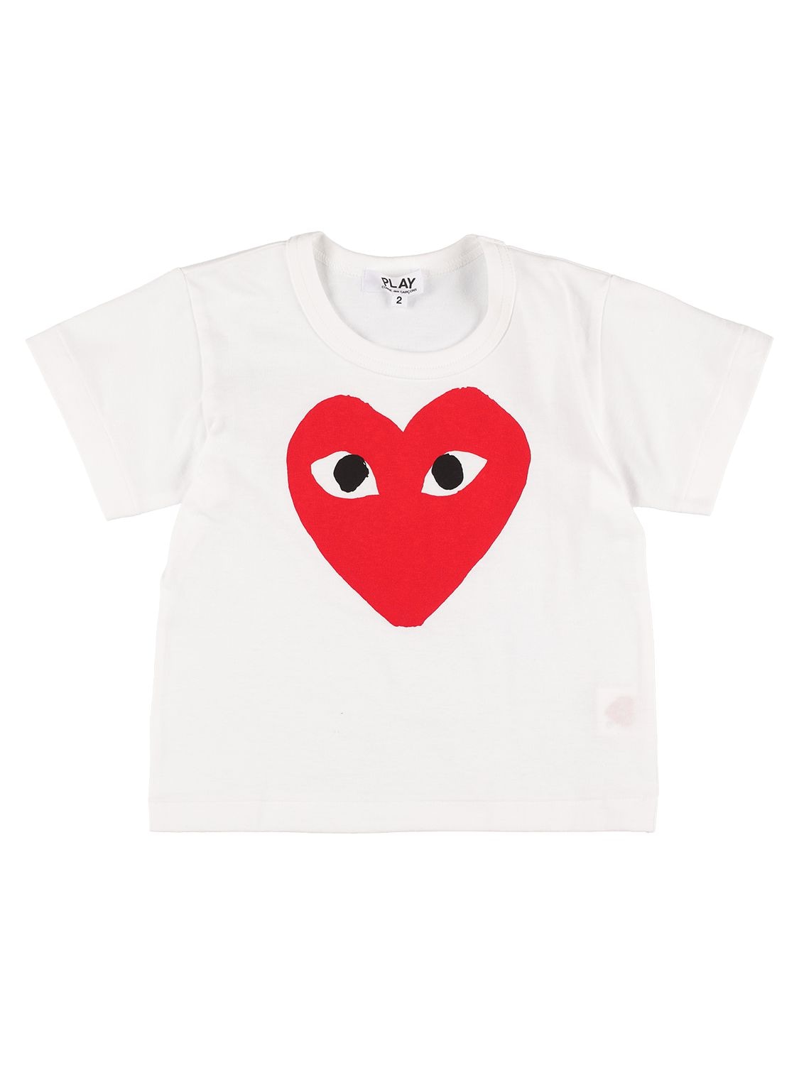 Heart Print Cotton Jersey T-shirt - COMME DES GARÇONS PLAY - Modalova