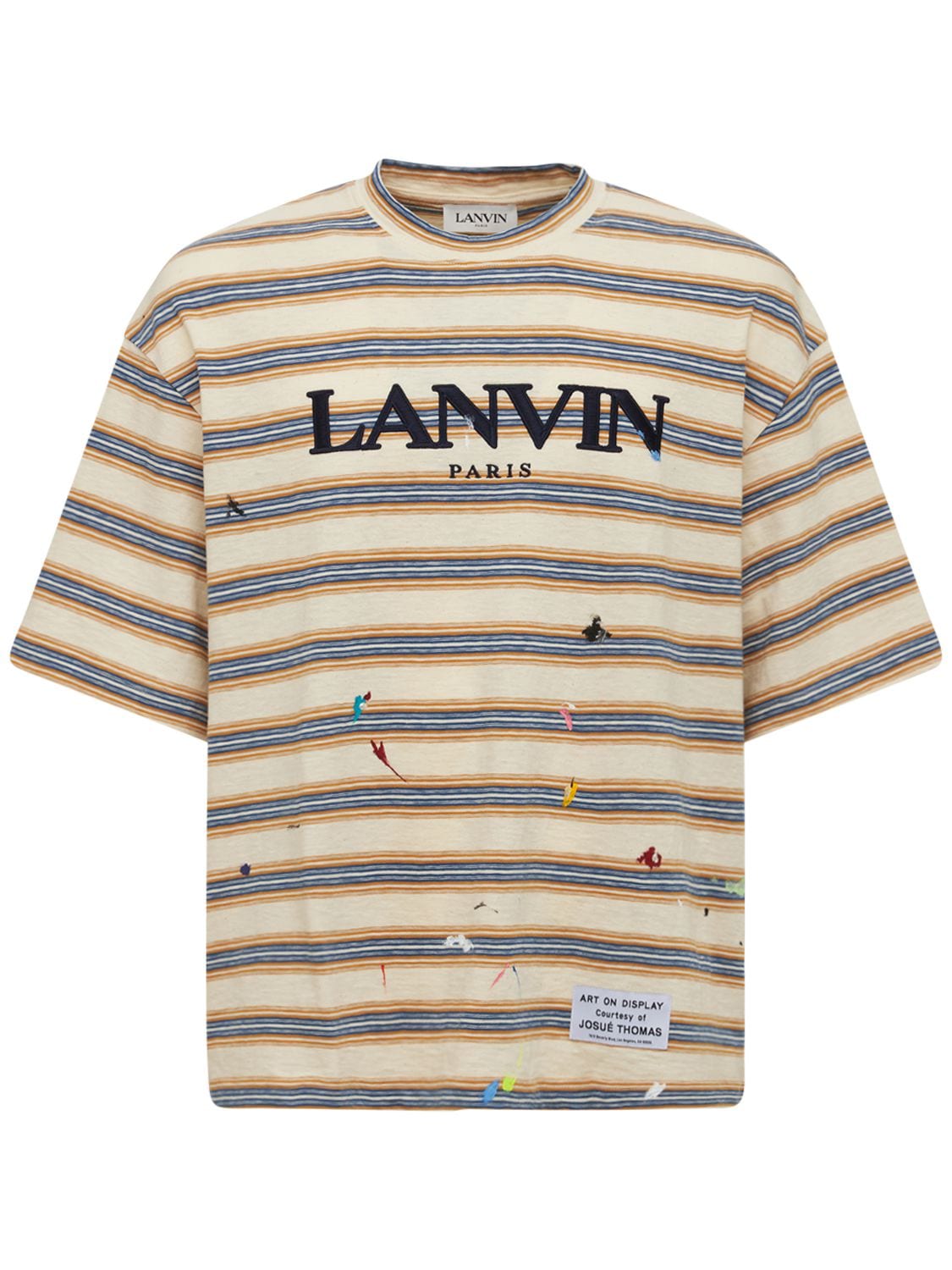T-shirt In Cotone Dipinto A Mano - GALLERY DEPT X LANVIN - Modalova