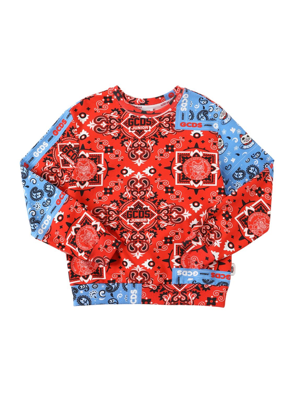 Bandana Print Cotton Sweatshirt - GCDS - Modalova
