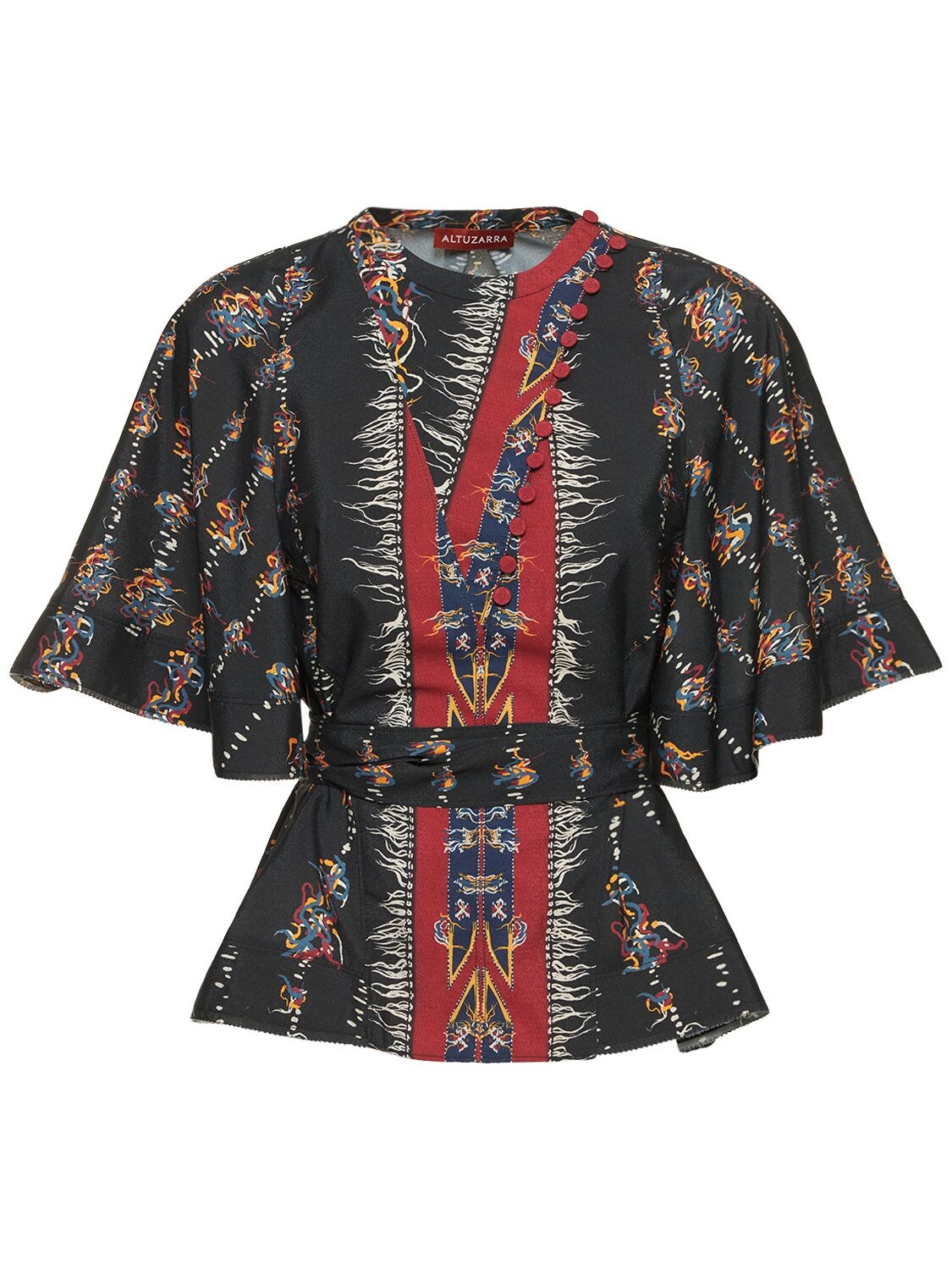Top Kimono Ash Stampato - ALTUZARRA - Modalova