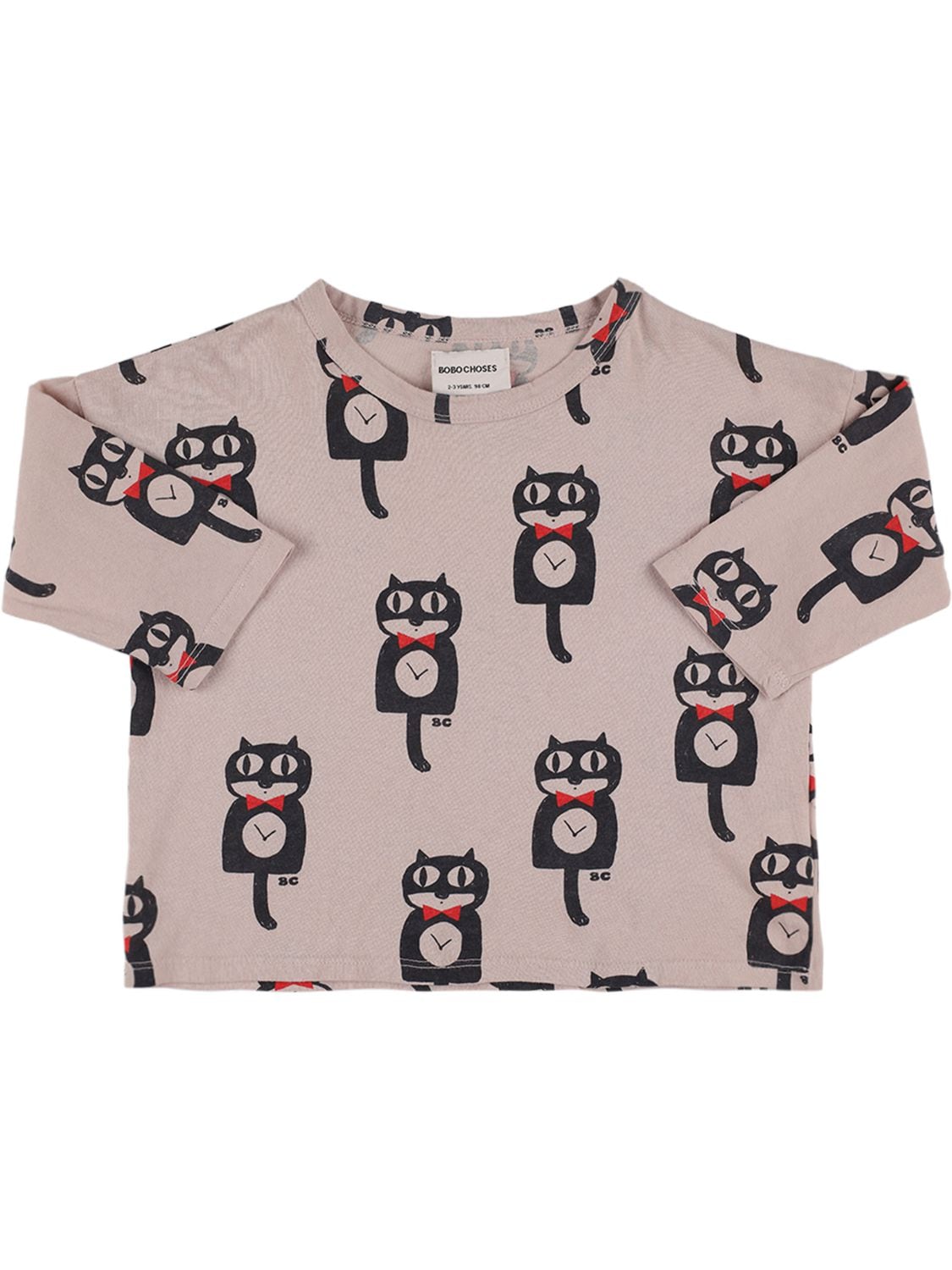 Cat Print Organic Cotton T-shirt - BOBO CHOSES - Modalova