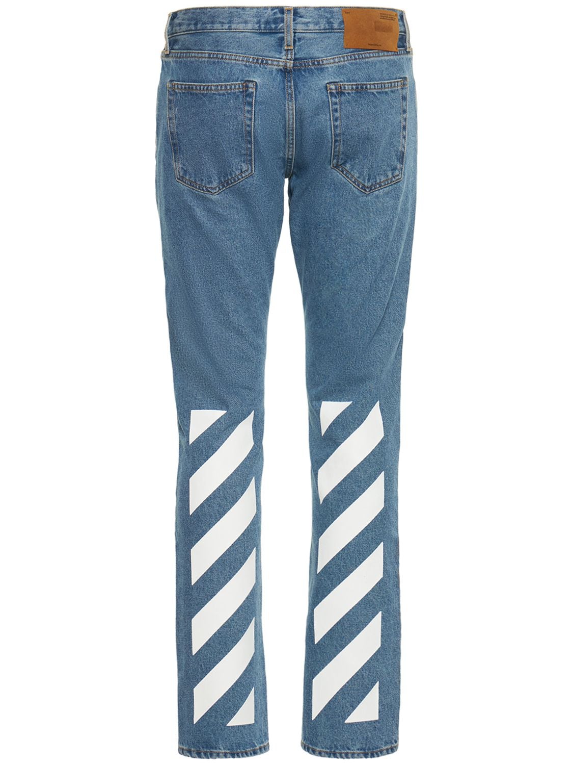 Jeans Slim Fit Diag In Denim Di Cotone 18.9cm - OFF-WHITE - Modalova