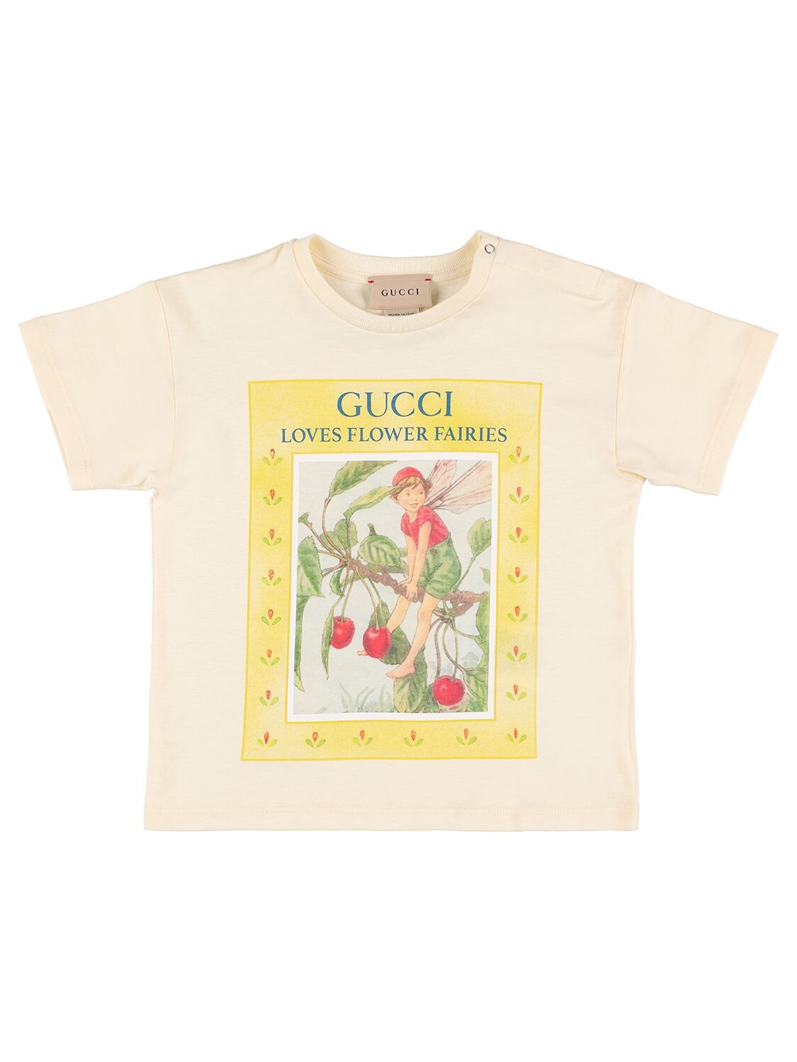 T-shirt Flower Fairies In Cotone Stampato - GUCCI - Modalova