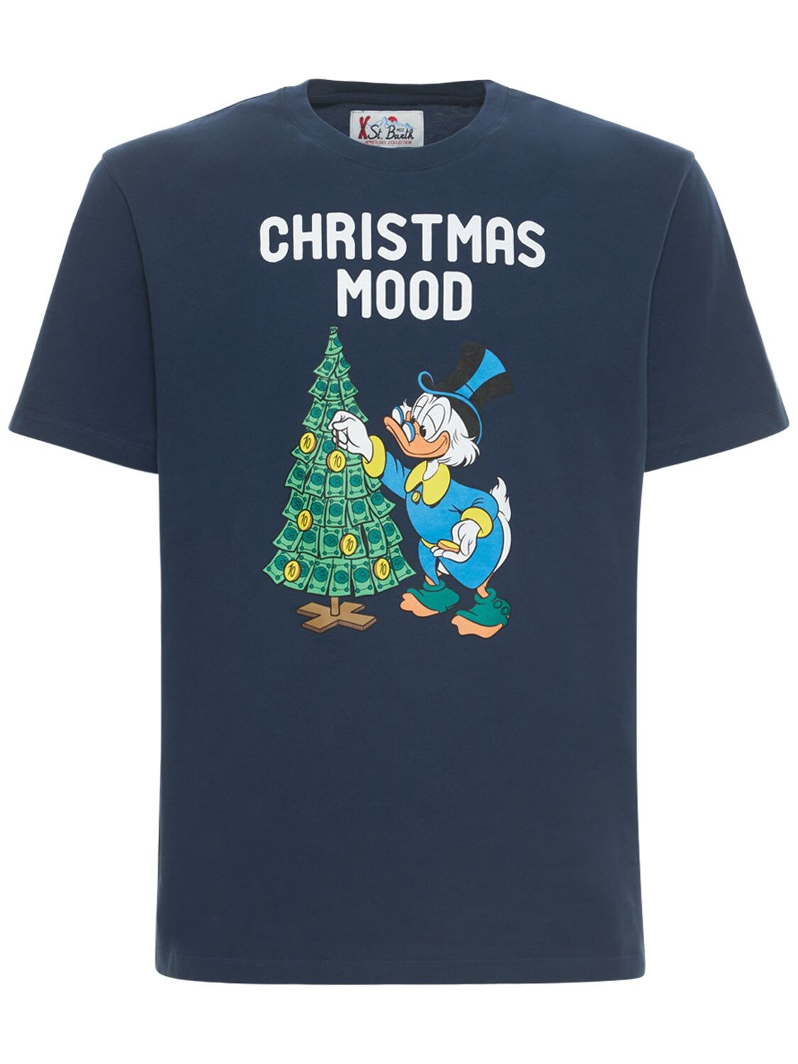 T-shirt Christmas Scrooge In Cotone Con Stampa - MC2 SAINT BARTH - Modalova
