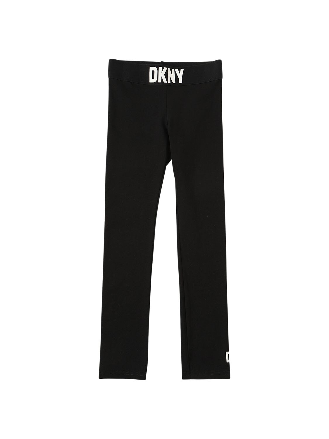 Leggings In Cotone Organico Con Logo - DKNY - Modalova