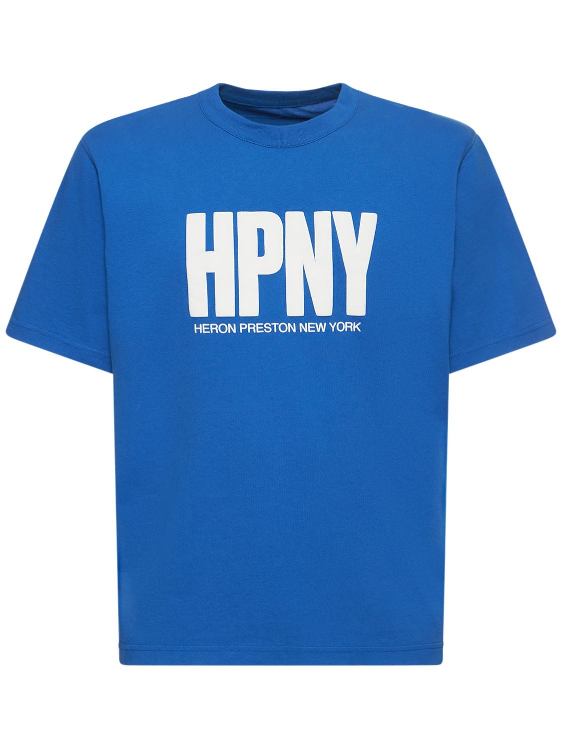 T-shirt Hpny In Jersey Di Cotone Con Stampa - HERON PRESTON - Modalova