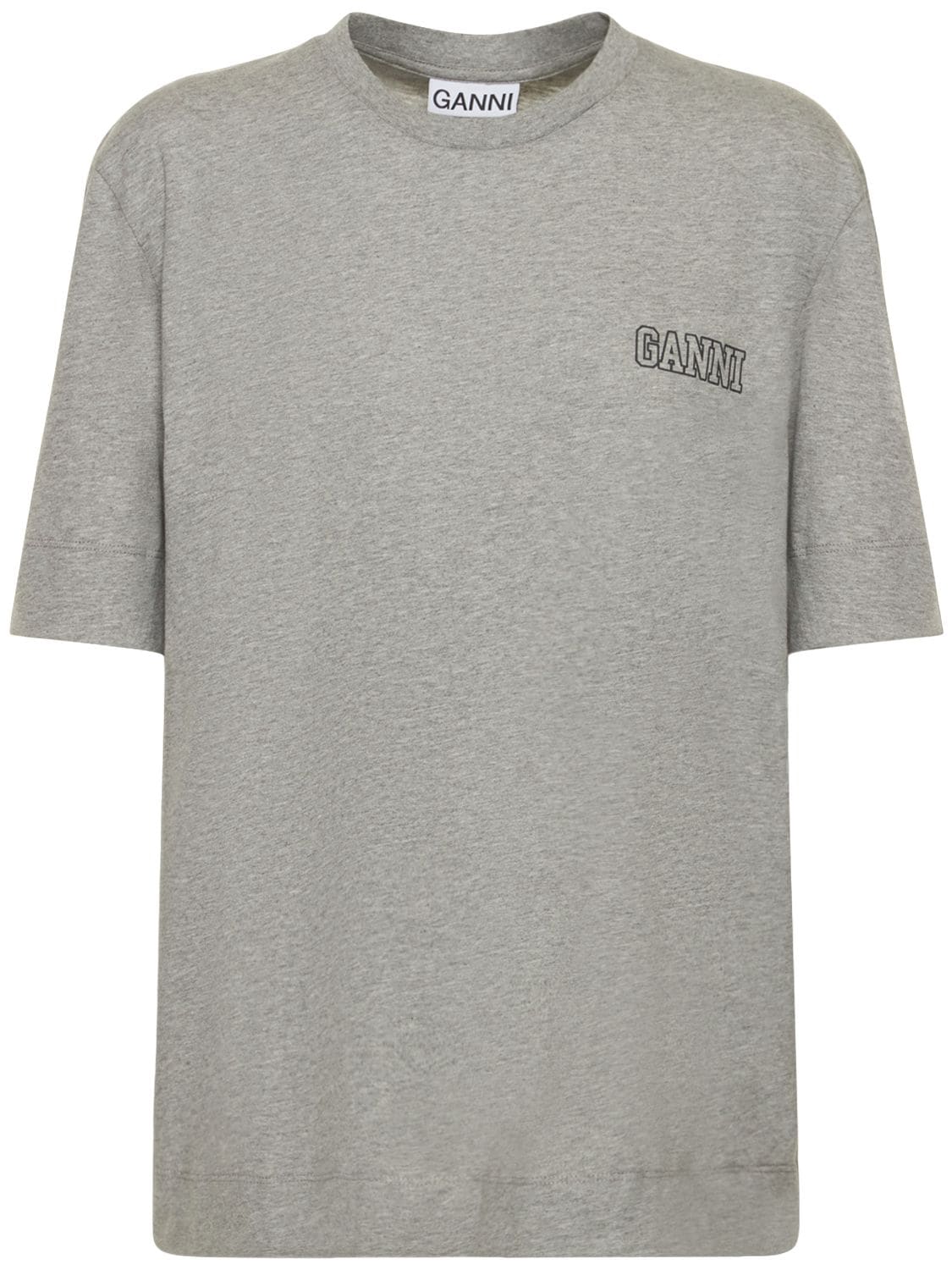 T-shirt Loose Fit In Cotone Organico - GANNI - Modalova