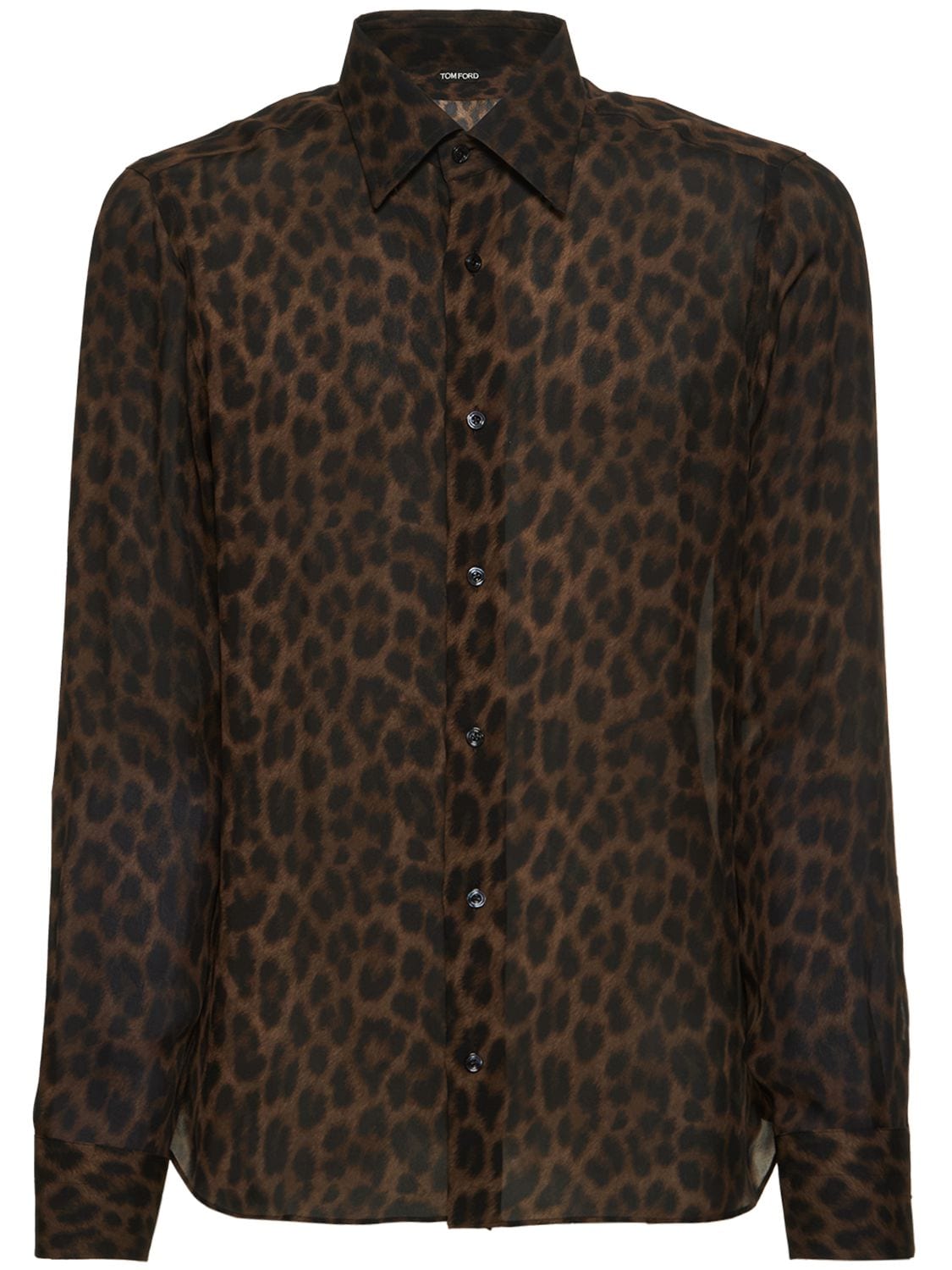Camicia Slim Fit Leopard - TOM FORD - Modalova