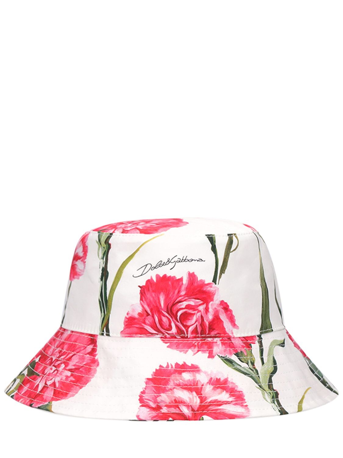 Cappello Bucket In Cotone Stampato - DOLCE & GABBANA - Modalova
