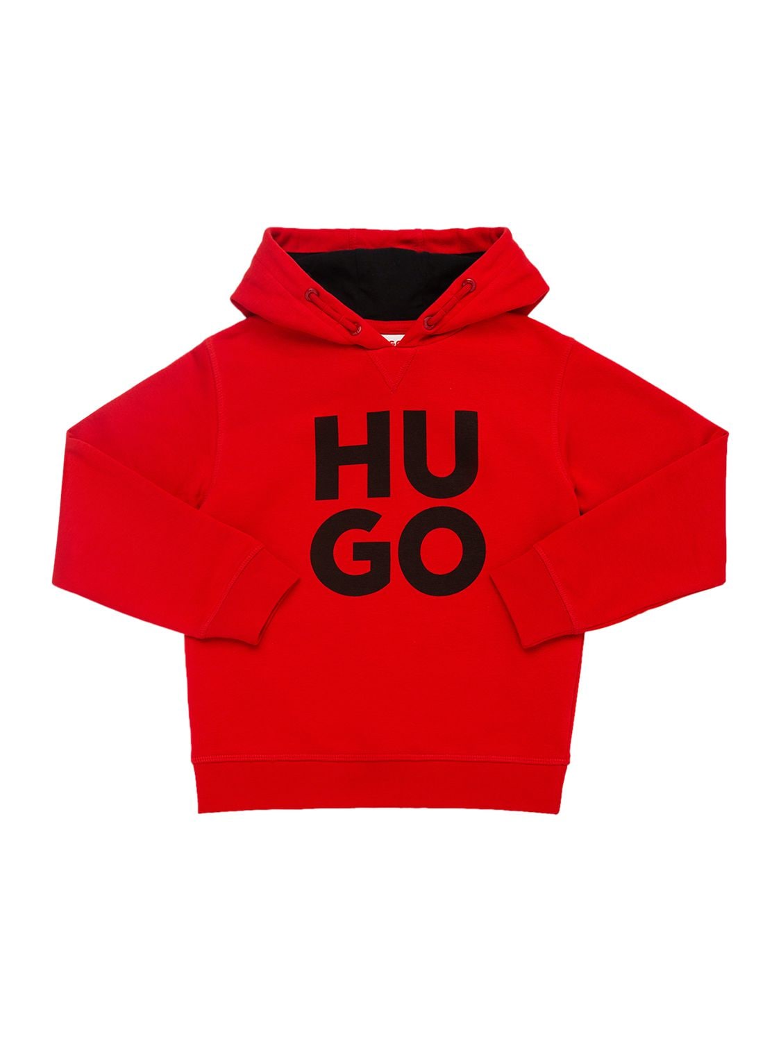 Logo Print Cotton Sweatshirt Hoodie - BOSS HUGO BOSS - Modalova