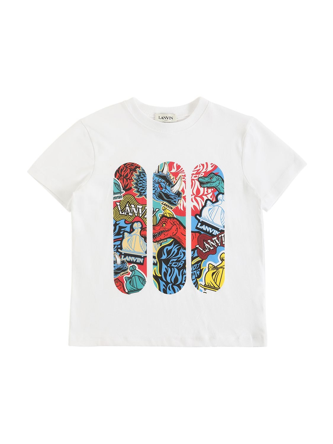 Printed Cotton Jersey S/s T-shirt - LANVIN - Modalova