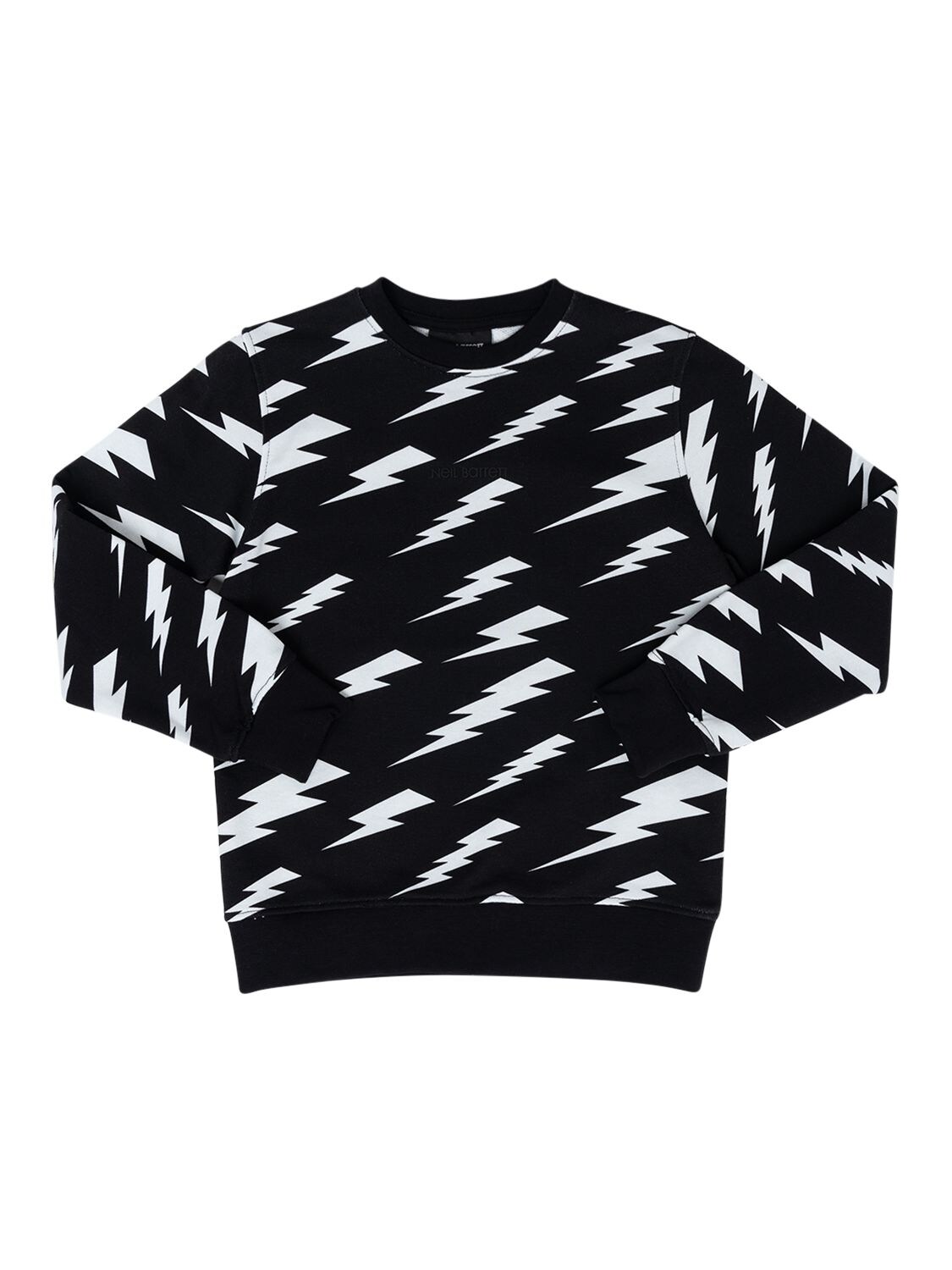 Thunder Print Cotton Sweatshirt - NEIL BARRETT - Modalova