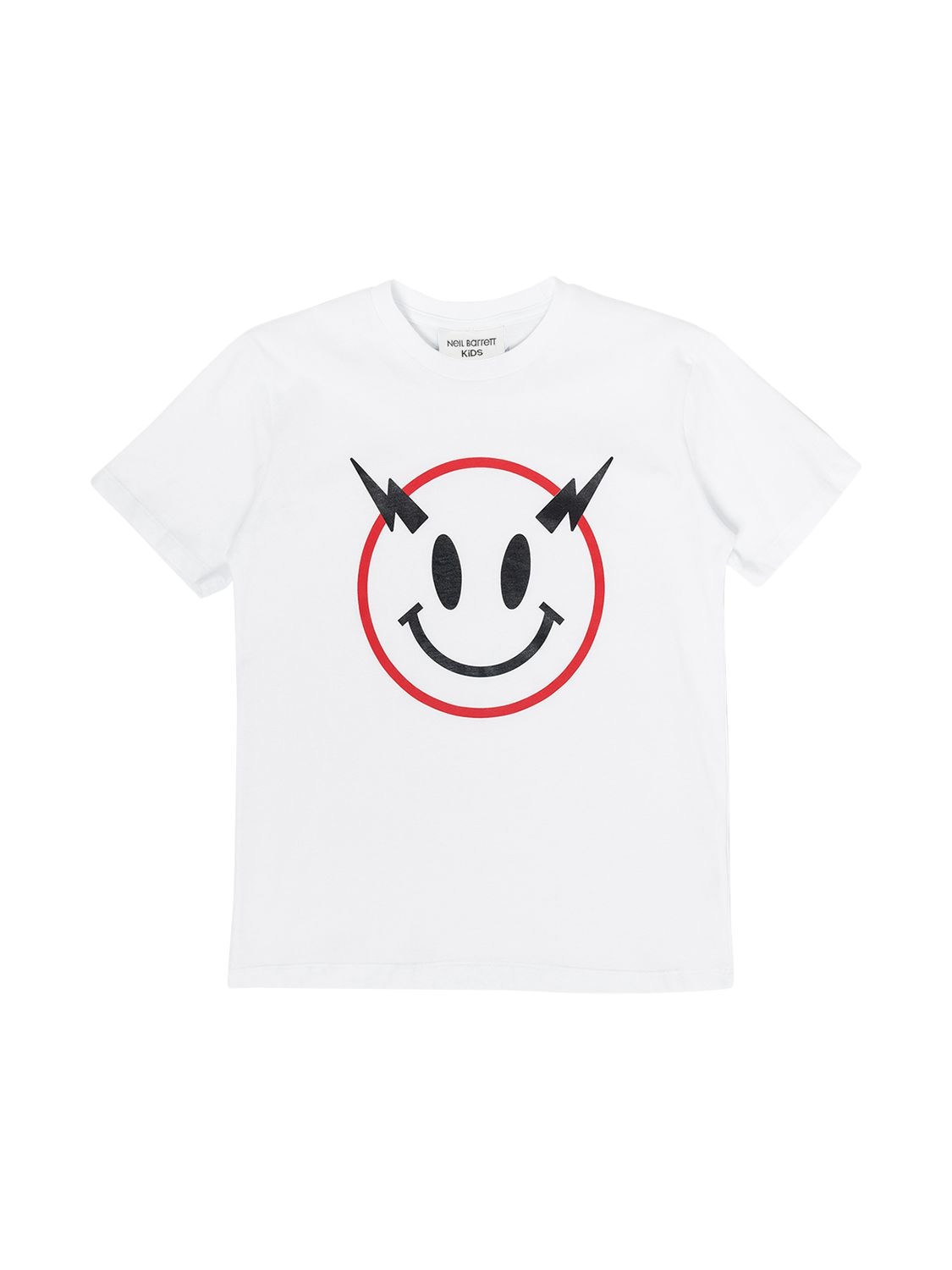 Devil Print Cotton Jersey T-shirt - NEIL BARRETT - Modalova