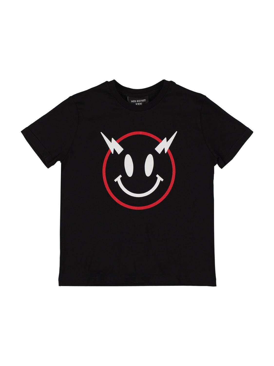 Devil Print Cotton Jersey T-shirt - NEIL BARRETT - Modalova