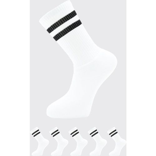 Calzini sportivi a righe - set di 5 - boohoo - Modalova