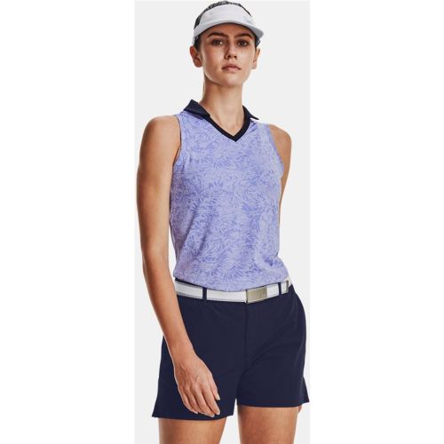 Polo senza maniche Playoff Wild Fields da donna Baja / Bianco / Metallico Argento L - Under Armour - Modalova