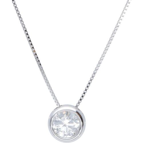 Collana punto luce cipollina in oro bianco con diamante 0.28 ct - ALFIERI & ST. JOHN - Modalova