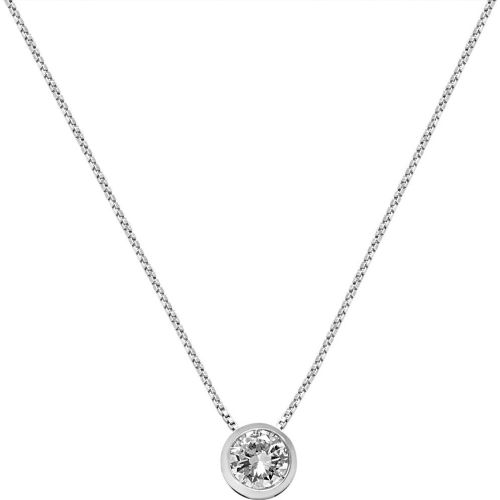 Collana punto luce cipollina in oro bianco con diamante 0.25 ct - ALFIERI & ST. JOHN - Modalova