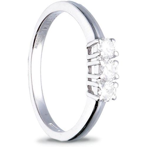 Anello trilogy in oro bianco, diamanti ct. 0,45 - ALFIERI & ST. JOHN - Modalova
