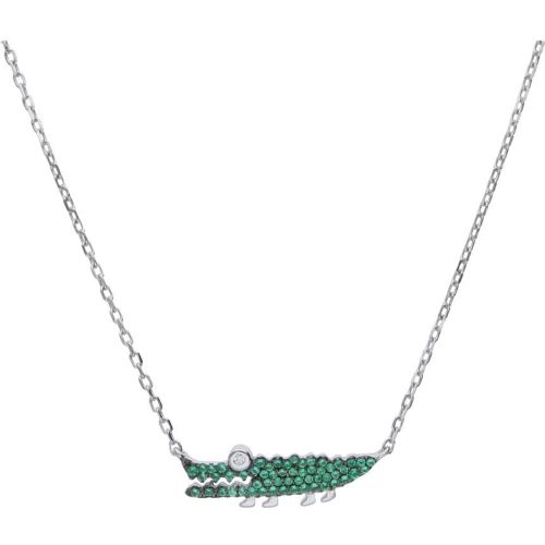 Collana in argento con pendente coccodrillo - ORO&CO 925 - Modalova