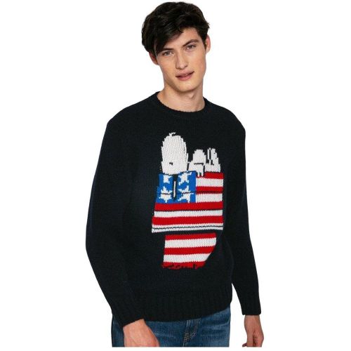 Maglione stampa jacquard snoopy | peanuts® special edition - Mc2 Saint Barth - Modalova