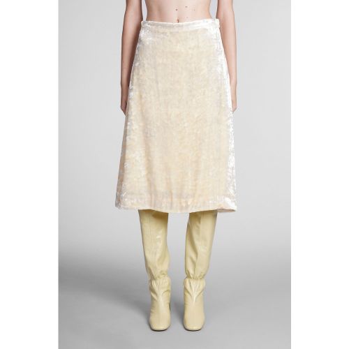Gonna in Velluto Beige - Jil Sander - Modalova
