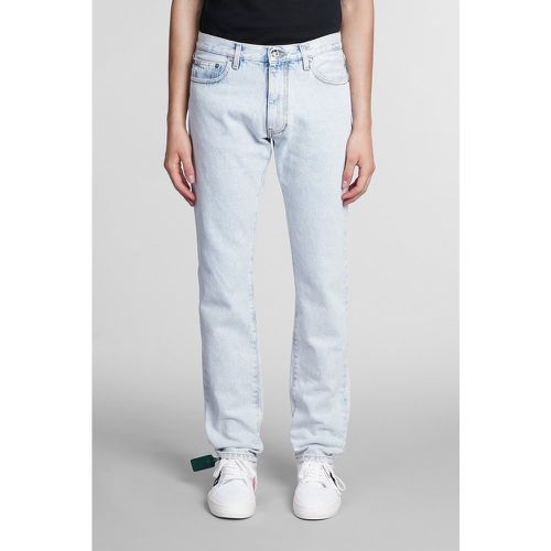 Jeans in Cotone Celeste - Off White - Modalova