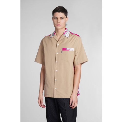Camicia in Cotone Beige - Versace - Modalova