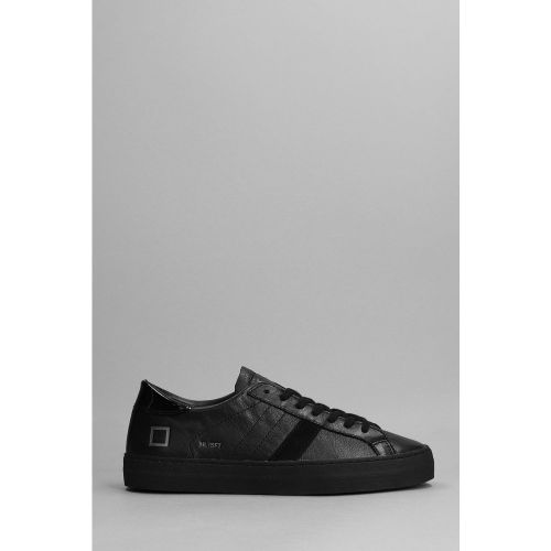 Sneakers Hill Low in Pelle Nera - D.a.t.e. - Modalova