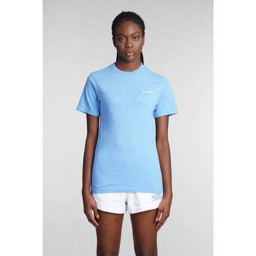 T-Shirt in Cotone Celeste - Sporty & Rich - Modalova