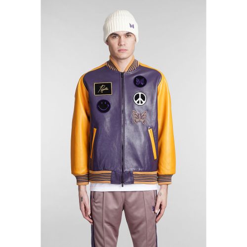 Bomber in Pelle Viola - Needles - Modalova