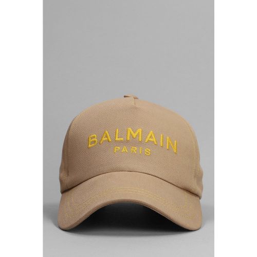 Cappello in Cotone Taupe - Balmain - Modalova