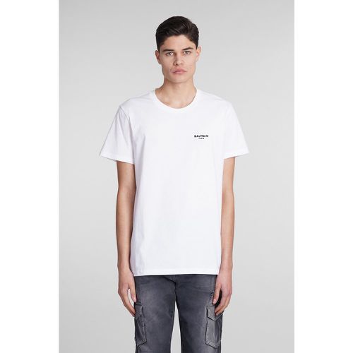 T-Shirt in Cotone Bianco - Balmain - Modalova