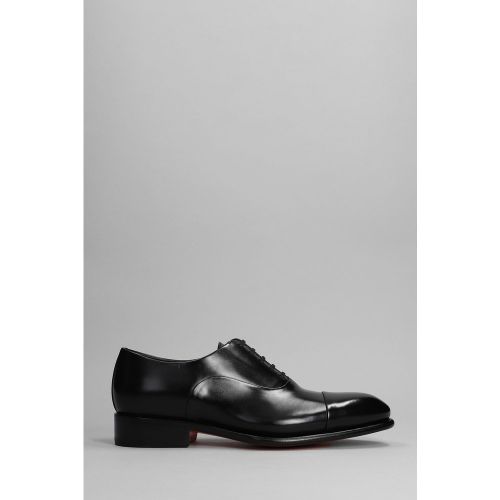 Stringate Isaac in Pelle Nera - Santoni - Modalova
