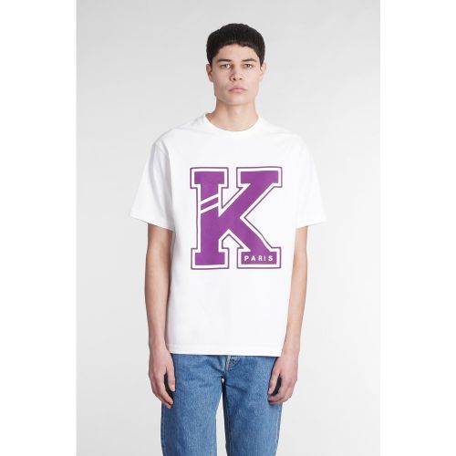 T-Shirt in Cotone Bianco - Kenzo - Modalova