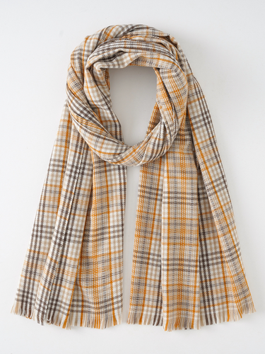 Casuale Bicolore a Righe a quadri Sciarpa Quotidiano pendolarismo Cappotto Maglione accoppiamento Accessori - JustFashionNow - Modalova