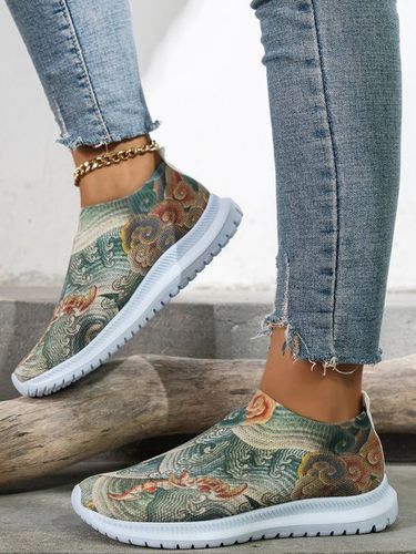Traspirante Stampa Mocassini Flyknit Scarpe da ginnastica - JustFashionNow - Modalova