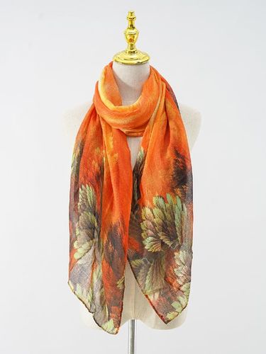 Bohemian Seta Ombre Floreale Sciarpa Vacanza Spiaggia Accessori - JustFashionNow - Modalova