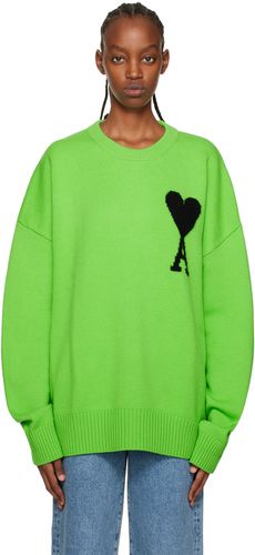 Green Ami De Cœur Sweater - AMI Alexandre Mattiussi - Modalova