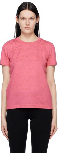 Moschino Pink Allover T-Shirt - Moschino - Modalova